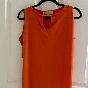 Michael Kors Sleeveless Orange Keyhole Blouse – Size S